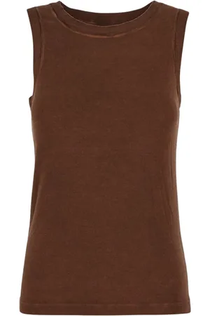 UMA WANG Dames, Tops, Bruin, Maat: L