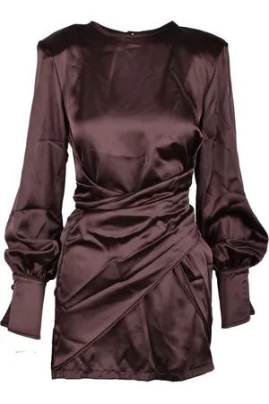 Giulia N Couture Dames, Jurken, Bruin, Maat: XS Poliester