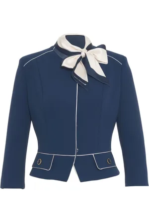 Elisabetta Franchi Dames, Jassen, Blauw, Maat: L
