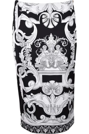 VERSACE Dames, Rokken, Zwart, Maat: S Viscose