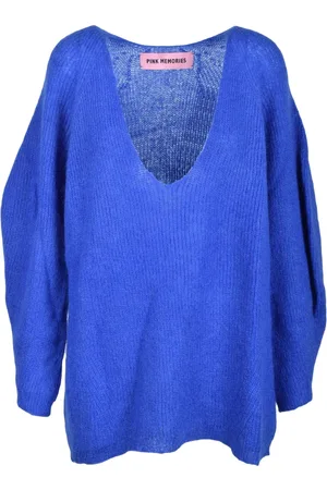 PINK MEMORIES Dames, Truien, Blauw, Maat: S Wol