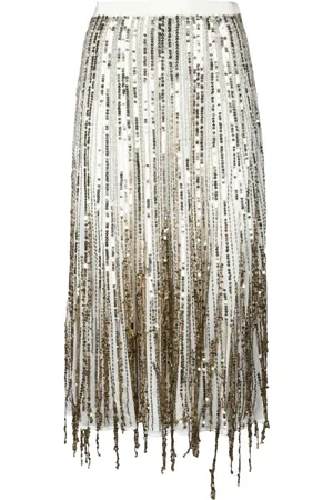 Elisabetta Franchi Dames, Rokken, Geel, Maat: S Chiffon