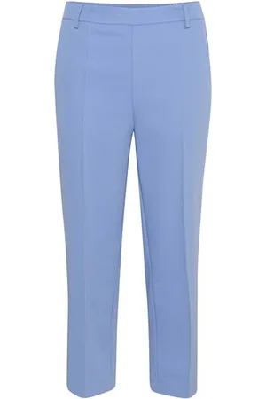 Kaffe Dames, Broeken, Blauw, Maat: XL