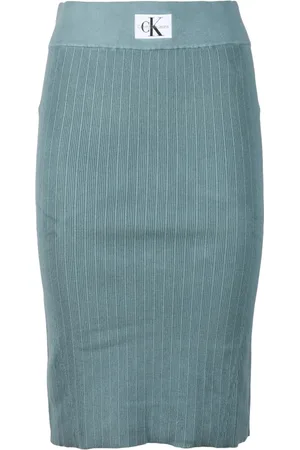 Calvin Klein Dames, Rokken, Groen, Maat: M Katoen
