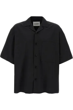 Jil Sander Heren, Overhemden, Zwart, Maat: M Katoen