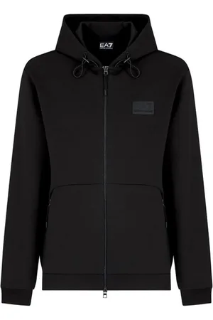 EA7 Heren, Sweatshirts & Hoodies, Zwart, Maat: 2XL