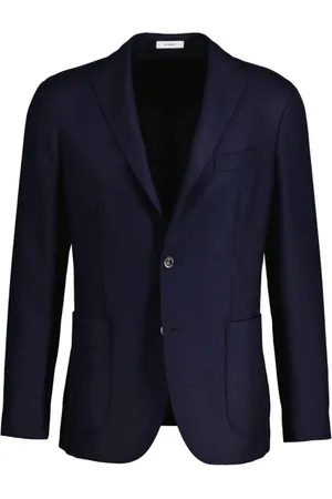 Boglioli Heren, Jassen, Blauw, Maat: M Wol