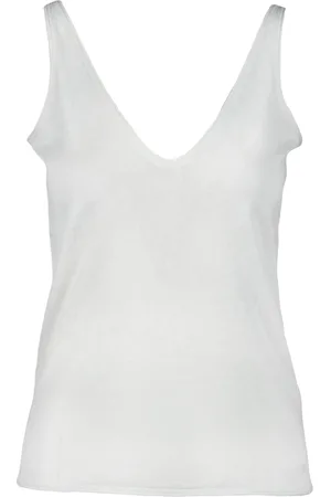 Calvin Klein Dames, Tops, Wit, Maat: S Linnen