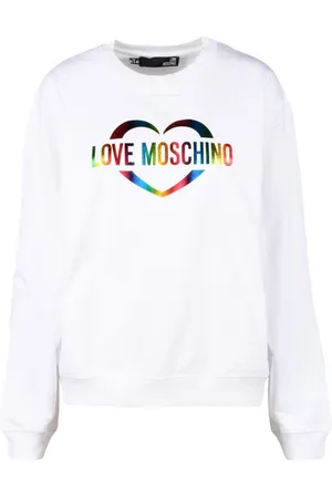 Moschino Dames, Sweatshirts & Hoodies, Wit, Maat: S Katoen