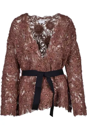 Brunello Cucinelli Dames, Truien, Bruin, Maat: M Katoen