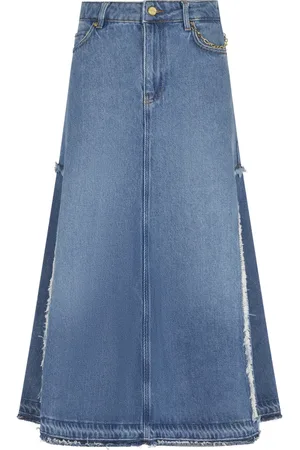 Ganni Dames, Rokken, Blauw, Maat: L Denim