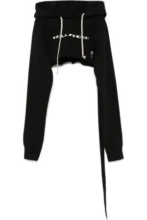 Rick Owens Heren, Sweatshirts & Hoodies, Zwart, Maat: S