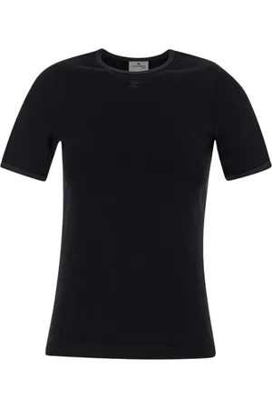 Courrèges Dames, Tops, Zwart, Maat: S Katoen
