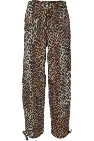 Ganni Dames, Broeken, Bruin, Maat: XS