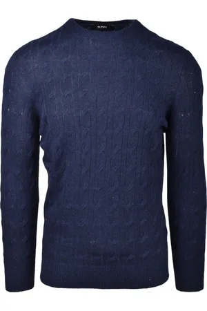 ALPHA STUDIO Heren, Truien, Blauw, Maat: XL Wol