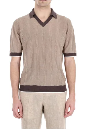 BALLANTYNE Heren, Truien, Bruin, Maat: 2XL Linnen