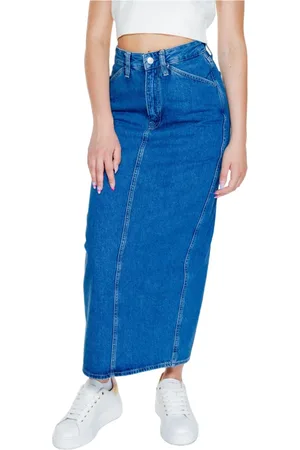 Calvin Klein Dames, Rokken, Blauw, Maat: W27 Katoen