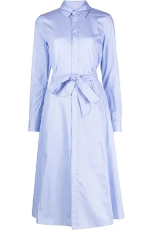 Ralph Lauren Dames, Jurken, Blauw, Maat: XL Katoen