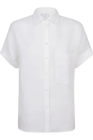 ELEVENTY Dames, Blouses & Shirts, Wit, Maat: XS Linnen