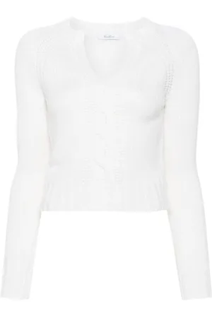Max Mara Dames, Truien, Wit, Maat: XS Kasjmier