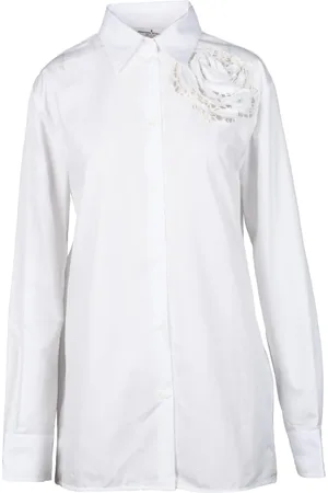 ERMANNO SCERVINO Dames, Blouses & Shirts, Wit, Maat: L Katoen