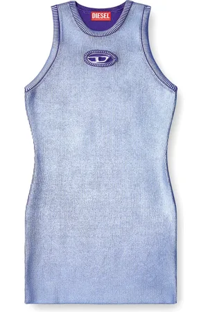 Diesel Dames, Jurken, Paars, Maat: S Viscose
