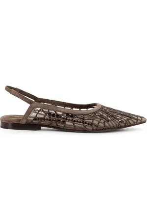 Brunello Cucinelli Dames, Schoenen, Bruin, Maat: 38 EU Viscose