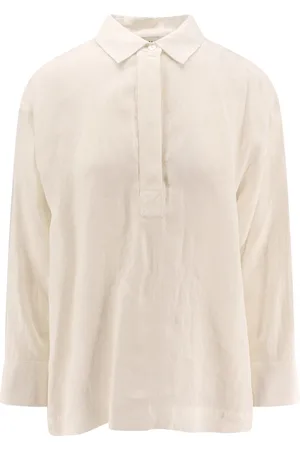 Max Mara Dames, Blouses & Shirts, Wit, Maat: M Linnen