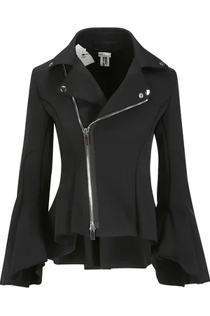 Comme des Garçons Dames, Jassen, Zwart, Maat: M Leer