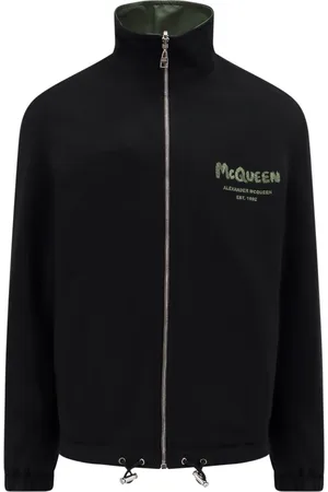 Alexander McQueen Heren, Jassen, Zwart, Maat: L Katoen