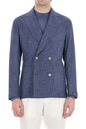 BARBA Heren, Jassen, Blauw, Maat: M Katoen