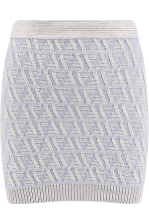 Fendi Dames, Rokken, Blauw, Maat: S Wol