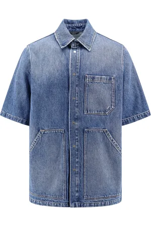 Fendi Heren, Overhemden, Blauw, Maat: M Katoen