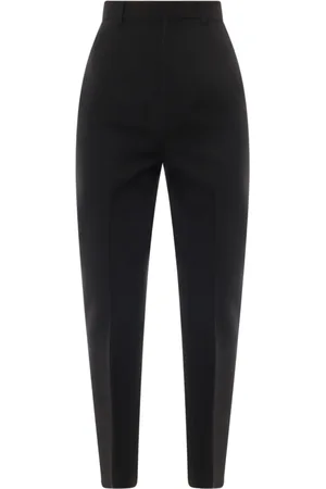Saint Laurent Dames, Broeken, Zwart, Maat: S Wol