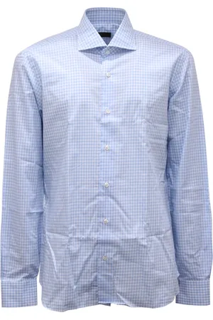 BARBA Heren, Overhemden, Blauw, Maat: XL