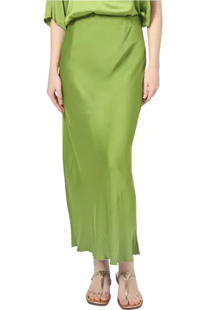 Manila Grace Dames, Rokken, Groen, Maat: XS Satijn