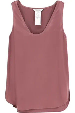 Max Mara Dames, Tops, Paars, Maat: XL Zijde