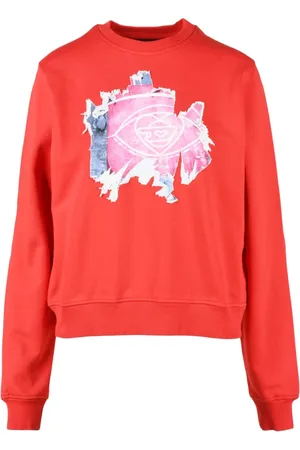 Diesel Dames, Sweatshirts & Hoodies, Rood, Maat: S Katoen