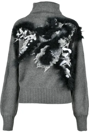 Alberta Ferretti Dames, Truien, Grijs, Maat: S Wol