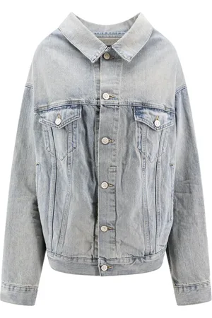 Balenciaga Dames, Jassen, Blauw, Maat: XS Katoen