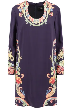 Etro Dames, Jurken, Blauw, Maat: L Viscose