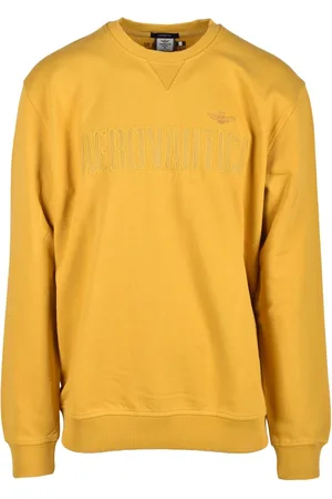 Aeronautica Militare Heren, Sweatshirts & Hoodies, Geel, Maat: 2XL Katoen