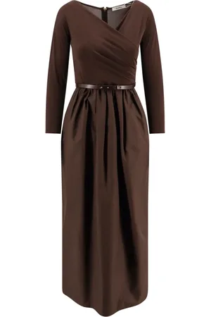 Max Mara Dames, Jurken, Bruin, Maat: M Katoen