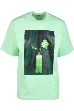 Msgm Heren, Tops, Groen, Maat: S Katoen