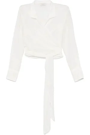 MAZZARELLI Dames, Blouses & Shirts, Wit, Maat: L