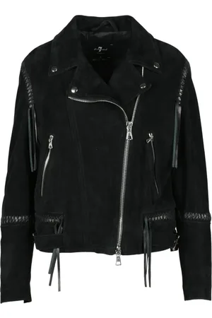7 for all Mankind Dames, Jassen, Zwart, Maat: M Leer