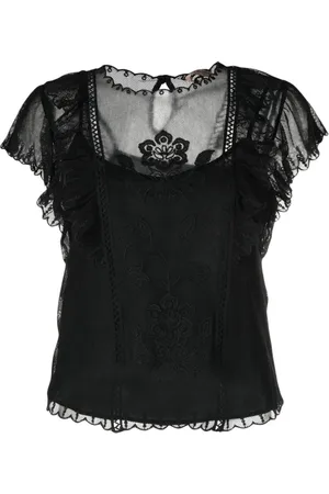 Twin-Set Dames, Blouses & Shirts, Zwart, Maat: XS Katoen
