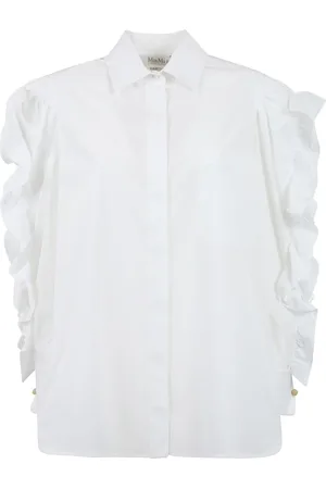 Max Mara Dames, Blouses & Shirts, Wit, Maat: S Katoen