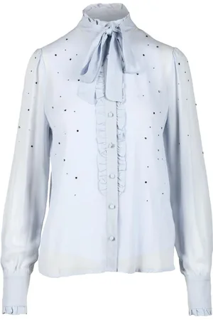 ANIYE BY Dames, Blouses & Shirts, Blauw, Maat: M Viscose