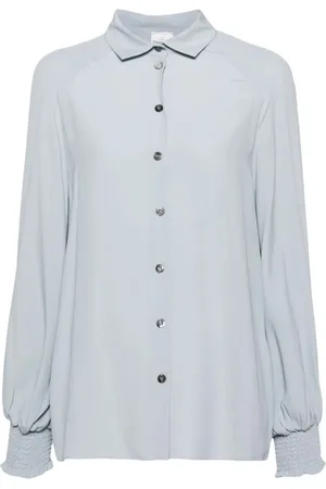 ELEVENTY Dames, Blouses & Shirts, Blauw, Maat: XL Zijde